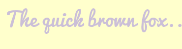 Image with Font Color CBBFD8 and Background Color FFFFCC